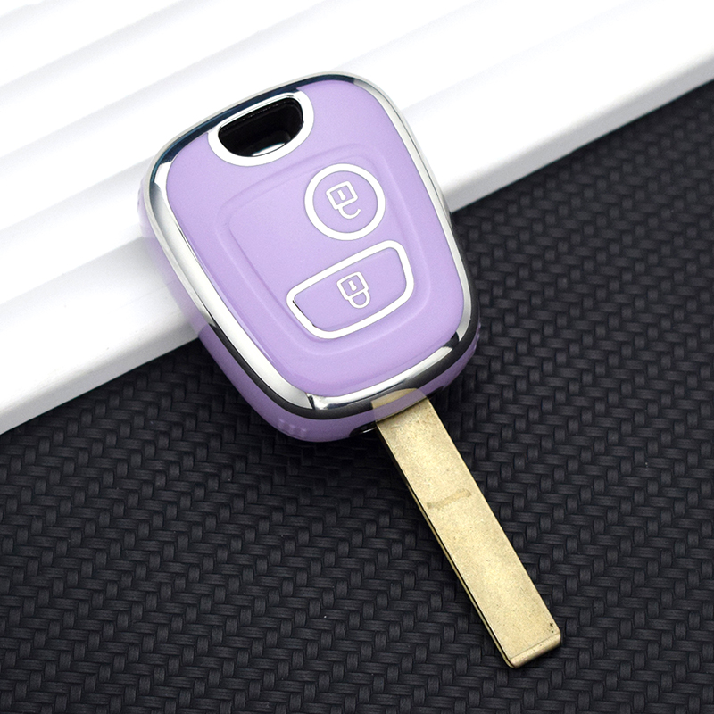 TPU Auto Afstandsbediening Sleutel Case Cover Shell Fob Sleutelhanger Voor Peugeot 107 206 207 307 Voor Citroen C1 C2 C3 C4 Voor Toyota Aygo: GRIJS