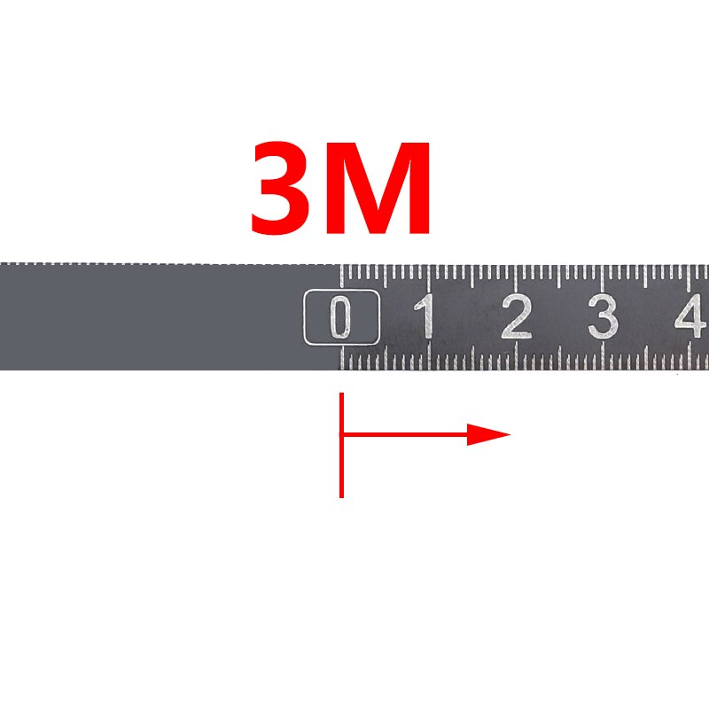 Metric Tape Measure 1-3M Adhesive Measuring Tape Stainless Steel 304 Rust-Proof Scale Ruler for Miter Track: 3M-Left-to-right