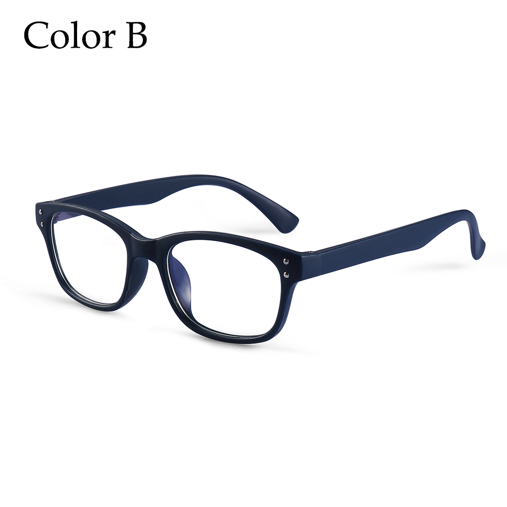 1PC lumière bleue lunettes Anti rayons bleus rayonnement bloquant lunettes hommes femmes ordinateur lunettes Anti-UV UV400 plat miroir lunettes: Color B