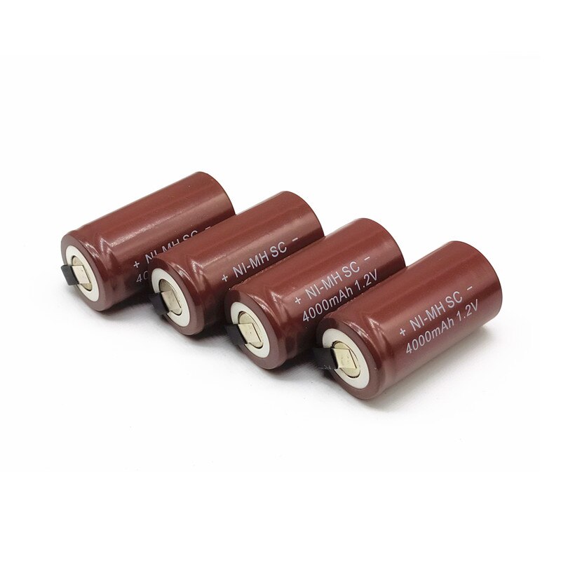 SC rechargeable battery sub battery SC Ni-MH battery with nickel 1.2V 4000mAh for Flashlight/emergency light Electric tool