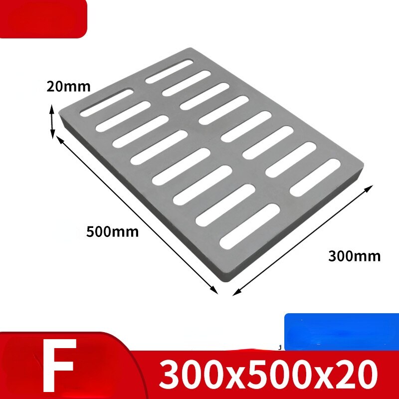 Water drain grate For Resin rectangular drain cover Kitchen sink manhole cover: F