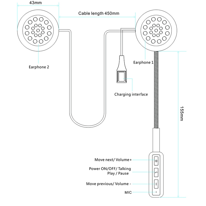 Moto kypärä bluetooth 5.0 kuulokkeet polkupyörä kypärä kuulokkeet handsfree kaiutin kuuloke puhelun ohjaus häiriön esto sisäpuhelin