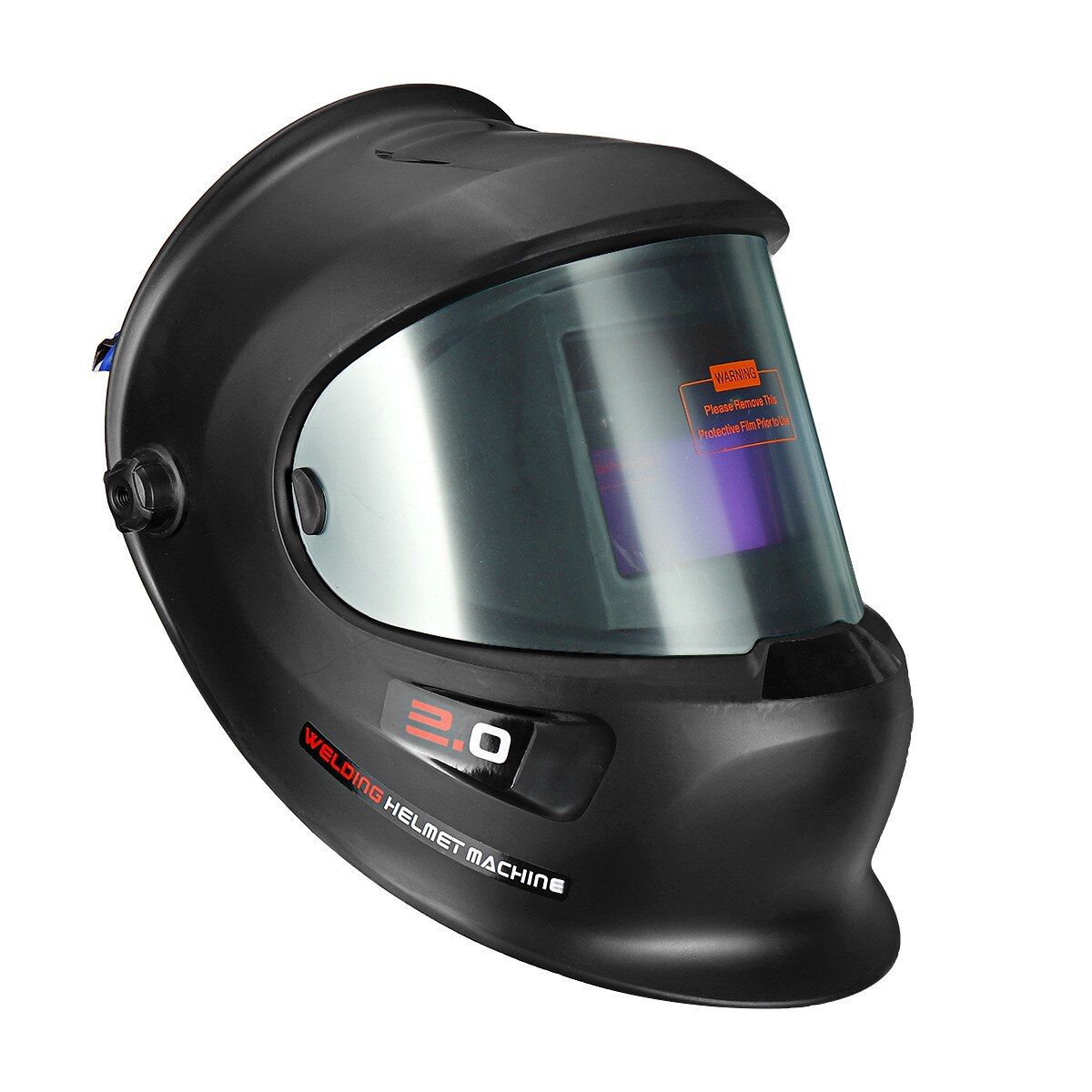 Solar Automatic Welding Helmet Autodarkening Welding Mask Lithium Battery DIN9-13 TIG MIG 4 Arc Sensor 92x42mm Big View