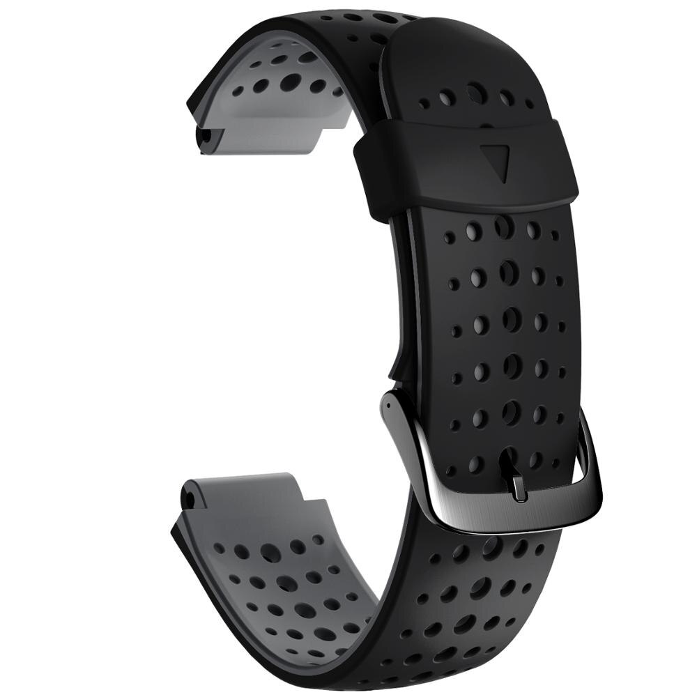 Bracelet de poignet Sport en Silicone, pour Garmin Forerunner 235 220 230 620 735XT, accessoires: Black gray