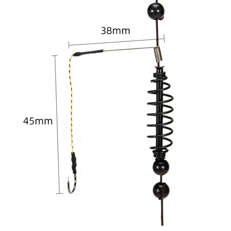 Fixed-point Bait Nest Feeder Large Giants Fishing Set Long Shot Spring Electroplating Nest Nester String Hook Fishing Supplies