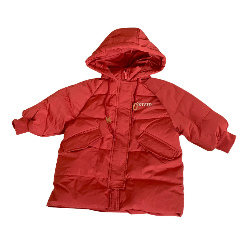 Verdikte Kinderen Lange Donsjack Kleding Warm Hooded Down Jas Winter Kleding Voor Jongens