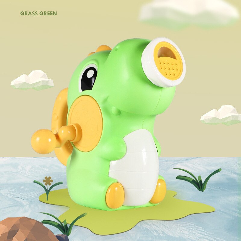 Baby Bath Toys Piscina Accessories Play With Water For Bathroom Duck Lion Rocket Seahorse Funny Water Game: Green dinosaur