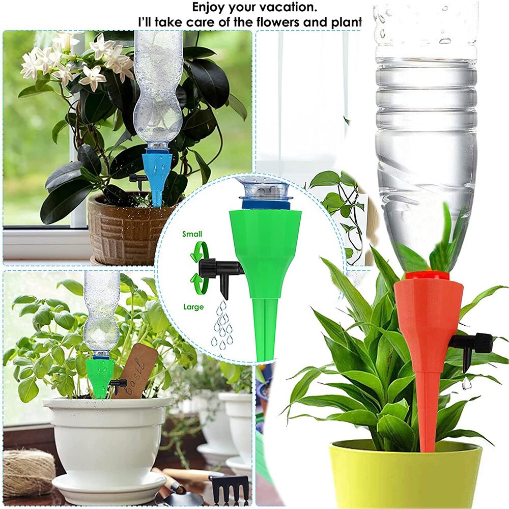 Boquillas de riego por goteo grandes para el hogar, sistema de riego por goteo automático, kit de puntas de gotero para herramienta de riego de plantas de jardín, 24/6/3/1 piezas