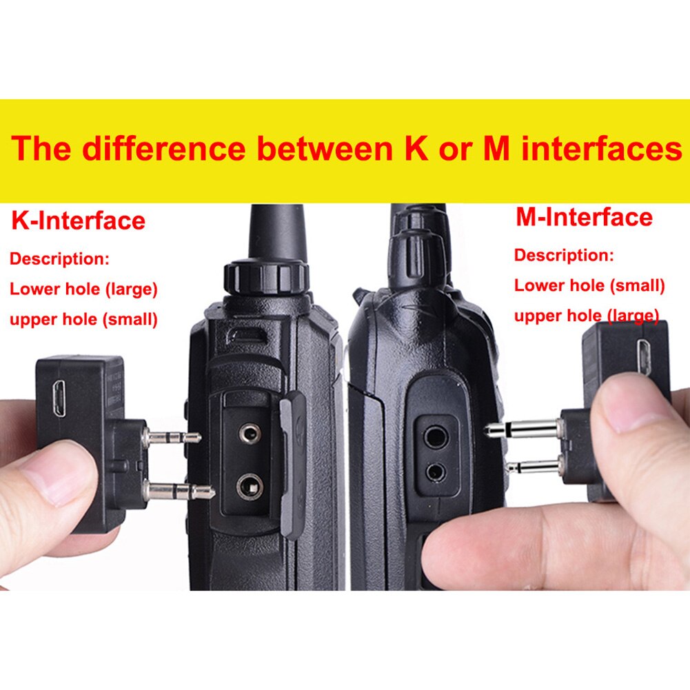 Walkie Talkie Hands-free Bluetooth Headset K/M Type Earphone 2Way Radio Wireless