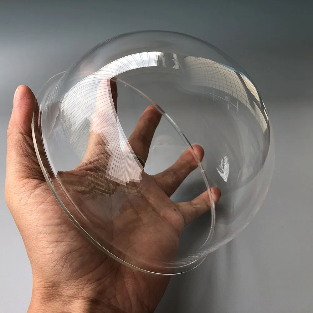 Verhoogde 154X90Mm 6 Inch Monitor Halfrond Transparant Acryl Sferische Cover Ptz Dome Camera Glas Shell Met Flens