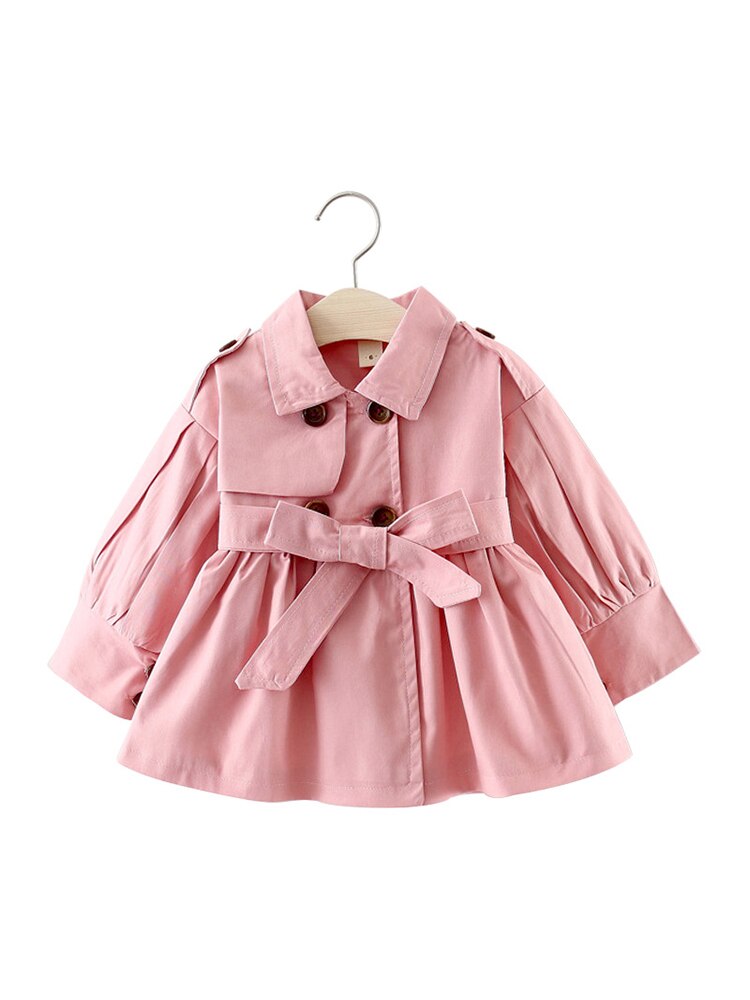 2022 En Najaar Meisje Trenchcoat Jas Jas Kind Prinses Mode Schattige