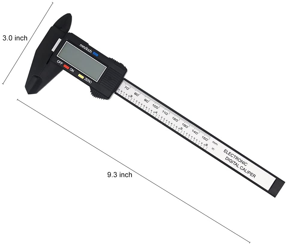 Digital Caliper 6 Inch Electronic Vernier Caliper with LCD Screen 0-6” Micrometer Caliper Measuring Tool Inch and Millimeter
