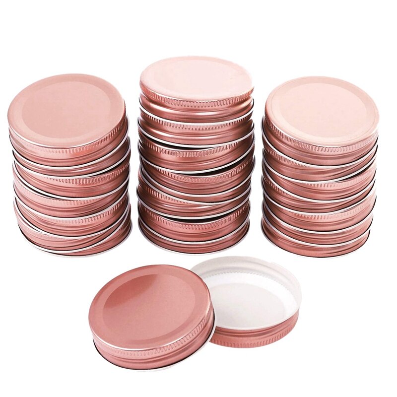 24 Pack Mason Jar Lids Secure Reusable Regular Mouth Mason Storage Canning Lids: Default Title