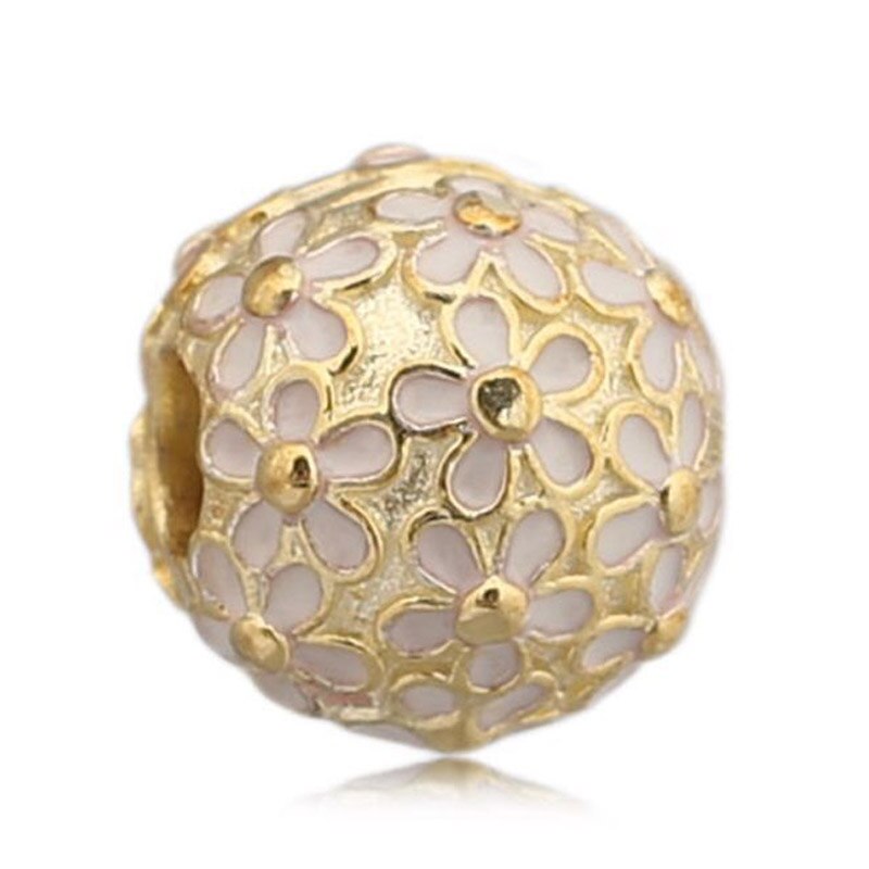 Verdadeiro espumante brilhando caminho daisy meadow pave &amp; livre coração clipe charme 925 contas de prata esterlina ajuste pulseira moda jóias: 2