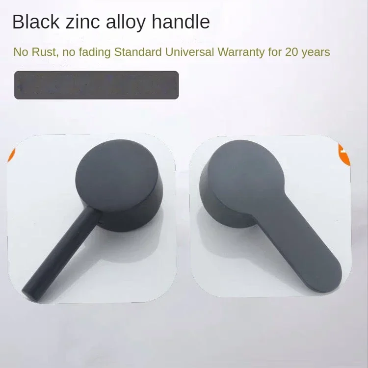 Black Faucet Switch Handle Mixing Valve Spool Handle Basin Kitchen Shower and Cold Faucet Repair Accessories