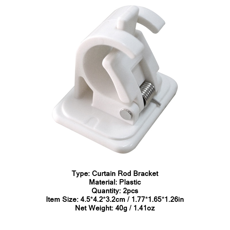 2pz Adesivo Aste Tenda Della Doccia Ganci della Barra di Tovagliolo Morsetti Tende Organizzato cremagliera di Stoccaggio Supporto di Ringhiera