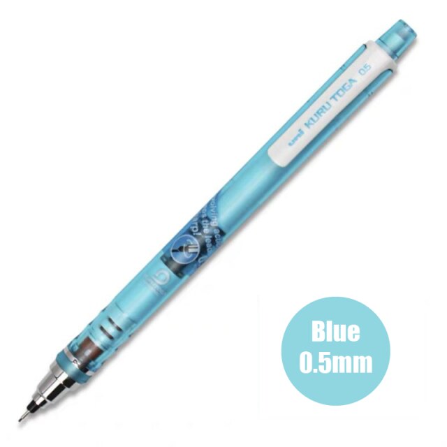 1pcs uni-ball Kuru Toga mechanical pencil M5-450T 0.5mm 3-gear rotation system student office 4 Colors Available: Blue