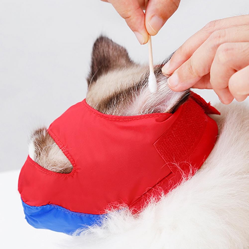 Ademend Kat Snuit Anti Bite Angst Stress Snuiten Voor Bitting Bad Schoonheid Reizen Tool Met Gat Katten Grooming Supply