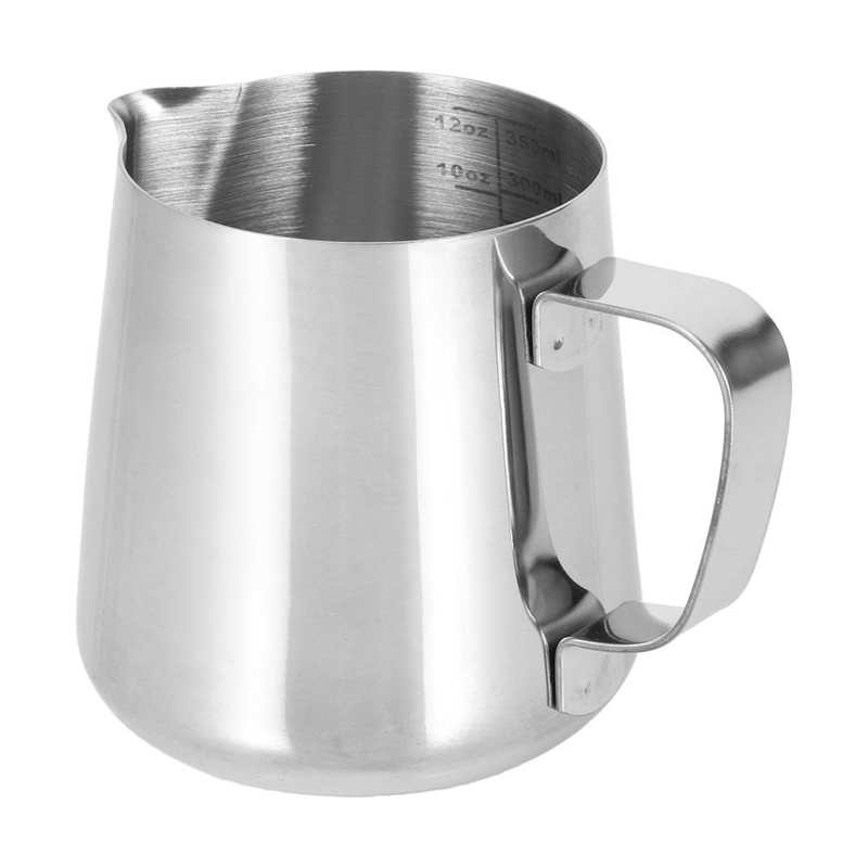 Coffee Art Stencil Stainless Steel Milk Frothing Pitcher Coffee Cup with Scale Latte Art for Latte Art Kitchen Accessories