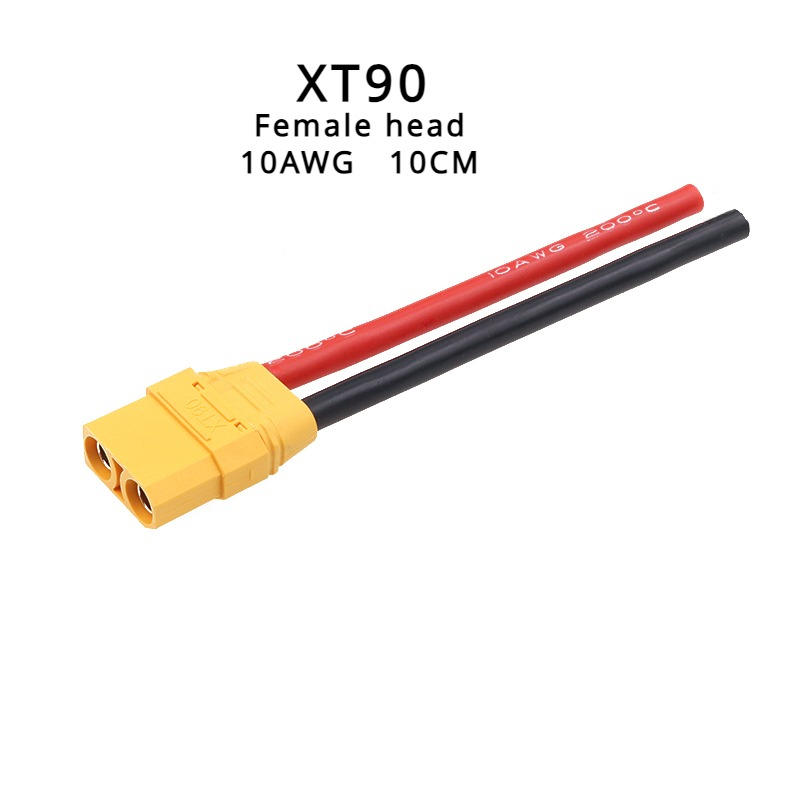 1/5 stk./parti 10/20/30cm uav ledningsnettilbehør,  xt90 han- og hunstik med 10 awg silikone fleksibelt ledningsstik: Mørkegrå / Under 5 stk