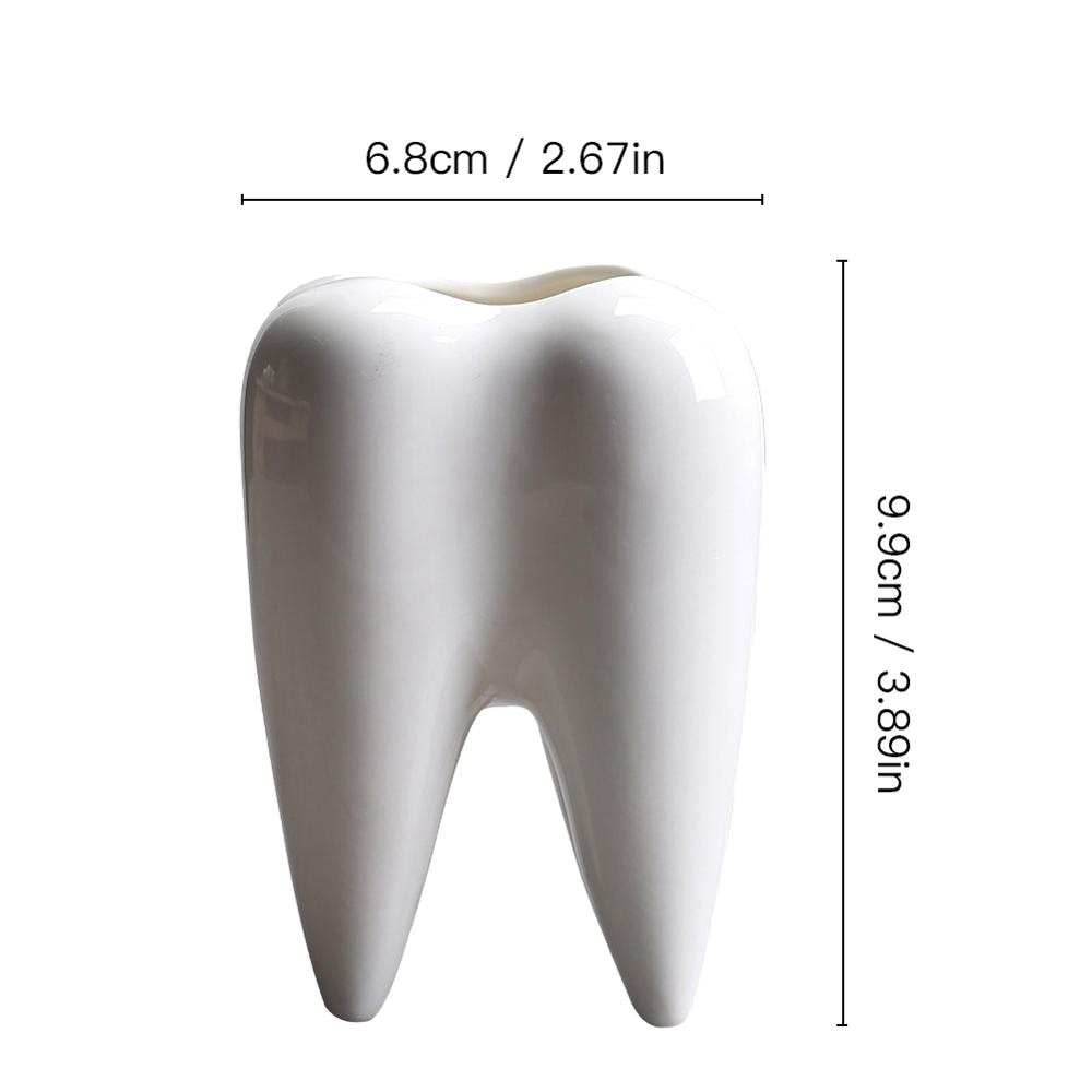 Teeth Shape Ceramic Flowerpot Innovation Modern White Ceramic Succulent Flower Pot