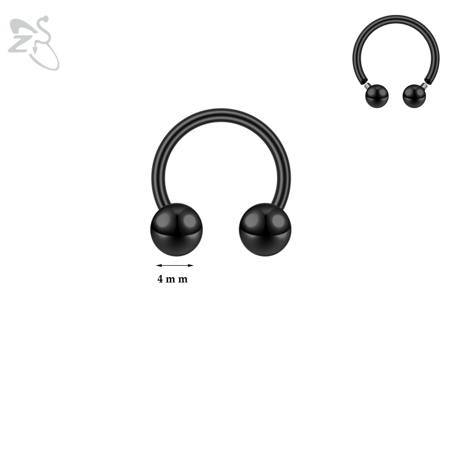 Zs 1pc 14g/16g g23 titan septum clicker spike septum ring bøyle hestesko nesepiercing gullfarget helix brusk piercinger: Hvit / Gullfarge