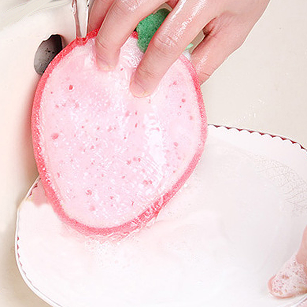 Fruit Shape Strong Water Absorbent Sponge Cleaning Pan Dish Cloth Washing Towel