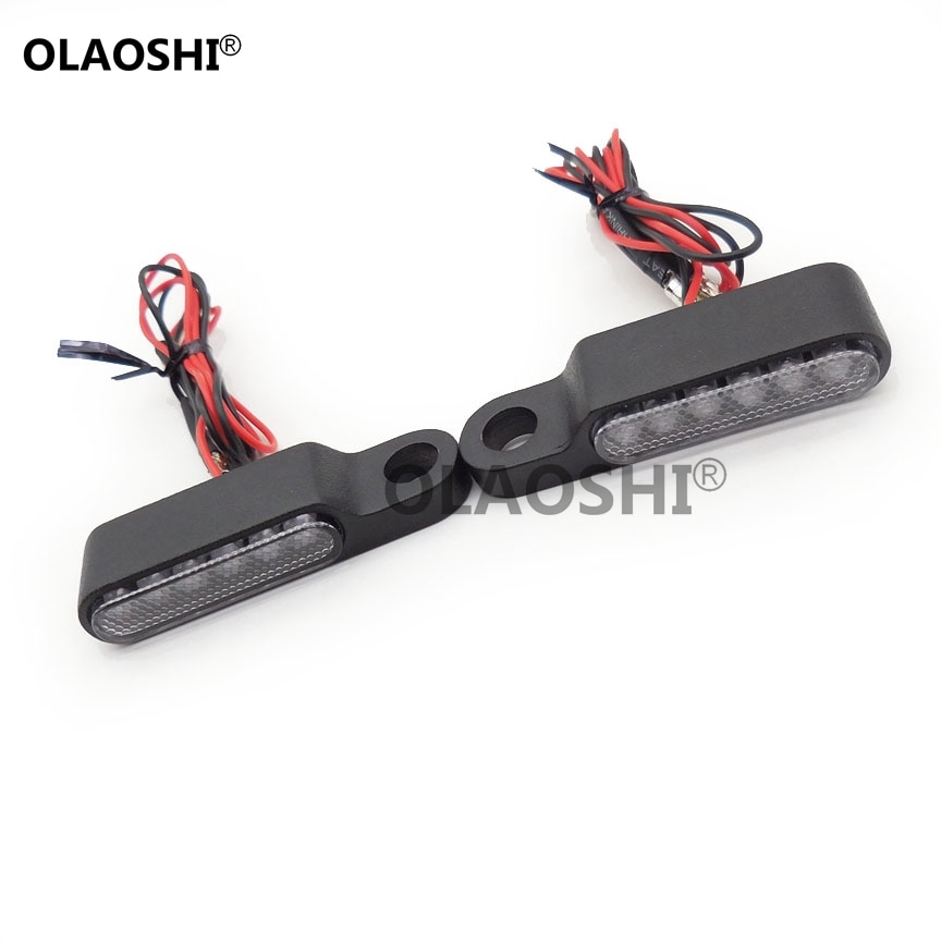 2 sztuk E24 motocykl kierownica robić skutera migacz bursztynowy lampa mini wskaźniki światło światło kierunkowskazu doprowadziło czarny aluminium wyczyść/dym