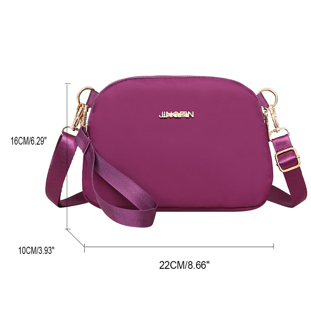 Oxford tissu femmes sacs à bandoulière luxe sac à main sac à main fourre-tout messager couleur unie fermeture éclair sacs à bandoulière Bolsas Mujer