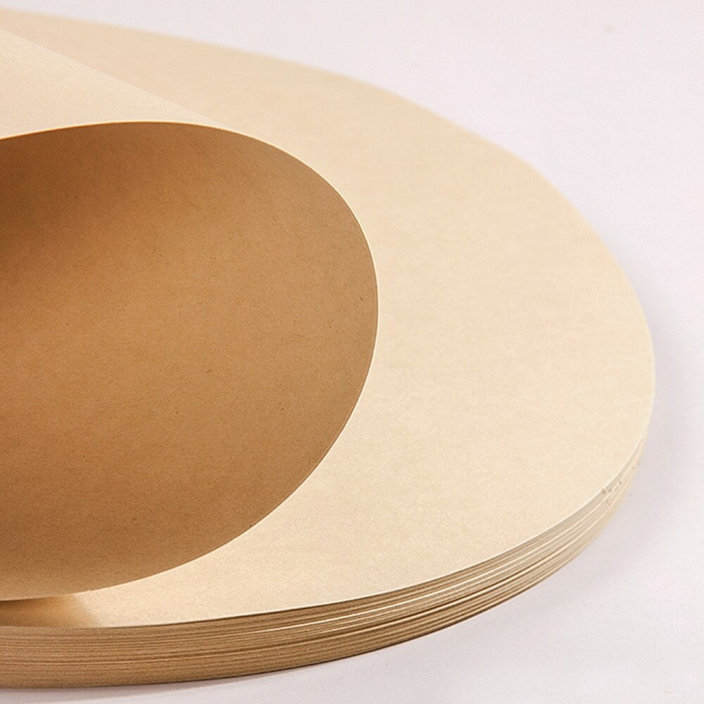25 Sheets Round Kraft Sketch Paper Thick Drawing Pads Painting Art Supplies for Artist School (25cm Diameter)
