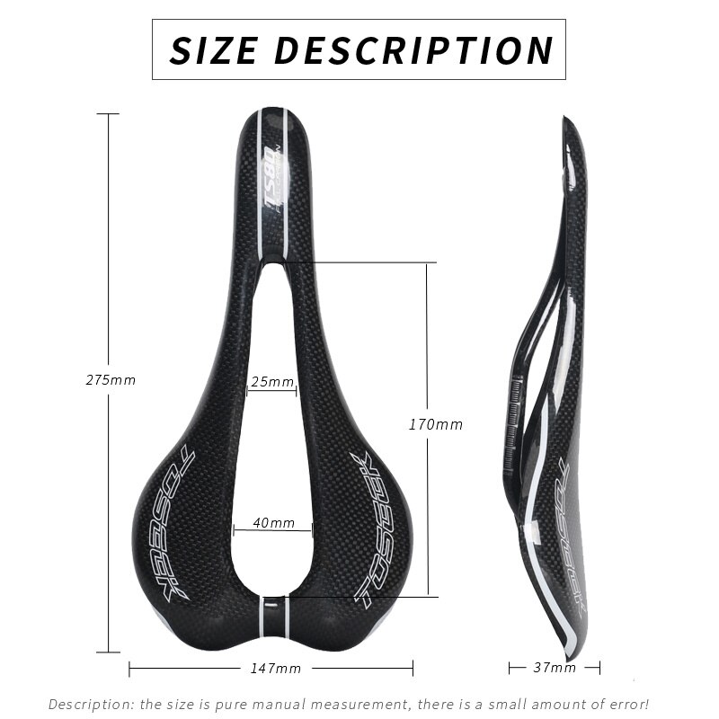 TOSEEK Volle carbon faser Fahrrad MTB rennrad sättel hohl mountainbike sattel sitzkissen bequeme Ultra licht 124g
