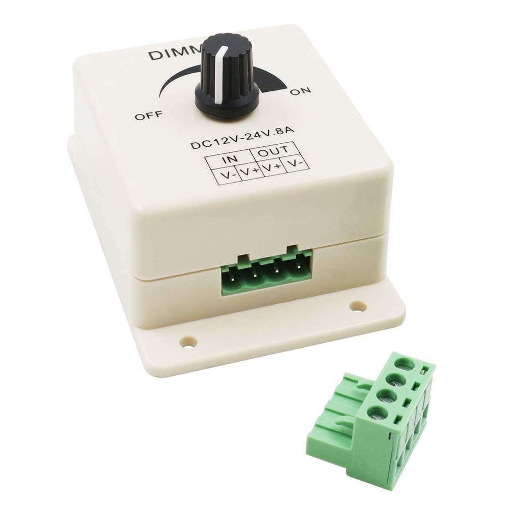 Black LED Dimmer DC 12V 24V 30A 8A Adjustable Brightness Dimmer Controller Switch For Lamp Bulb Strip Driver Single Color Light