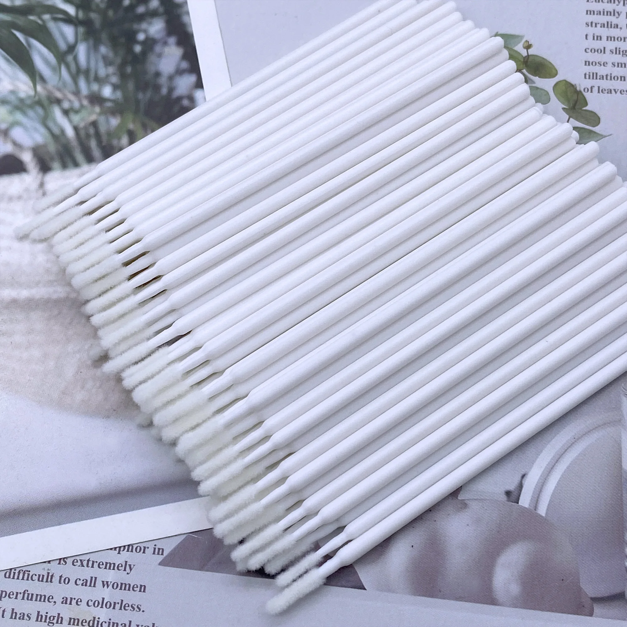 300/500 pièces Micro brosse jetable cils enlevant écouvillon Microbrosse Mascara baguettes applicateur Extension de cils pinceaux de maquillage outils: Argent