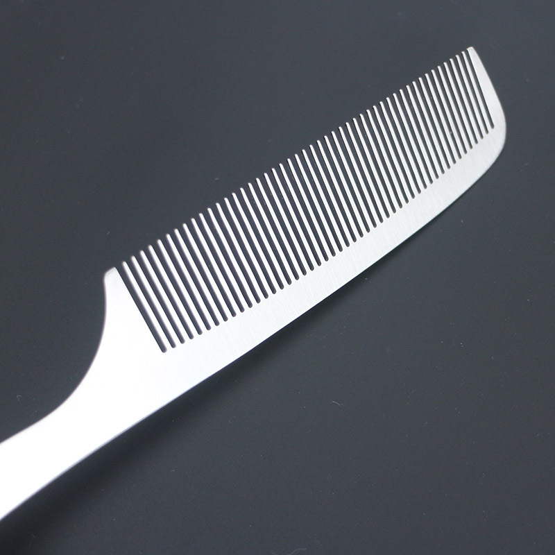 Kapper Salon Haar Knippen Kam Ultra-Dunne Rvs Silver Metal Kam Barbershop Kappers Haar Knippen Tools Kammen