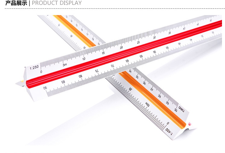 Plastic Triangular Scale Ruler (1:20~1:125) 30cm designers office achitects school students H Engineering drawing c