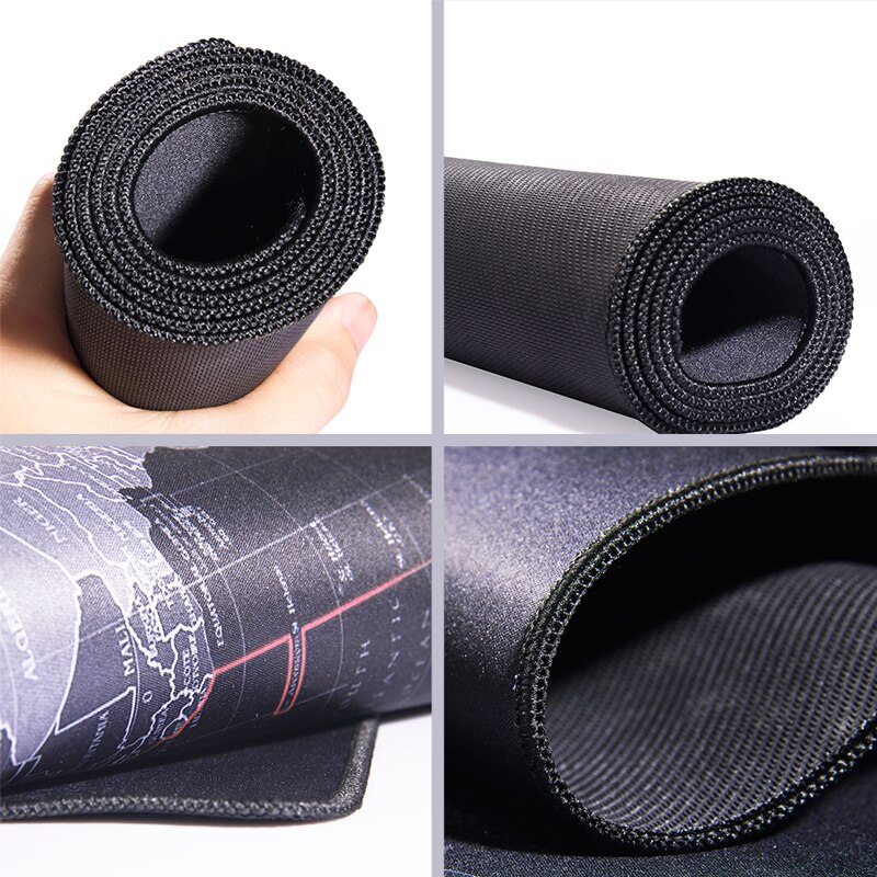 Large size durable gaming Mouse Pad Computer Mouse pad World Map Natural Rubber Mause Pad Keyboard Desk Mat Gamer desktop