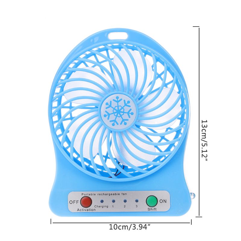 Draagbare Led Licht Fan Luchtkoeler Mini Desk Usb Ventilator Derde Wind Usb Fan 4XFB