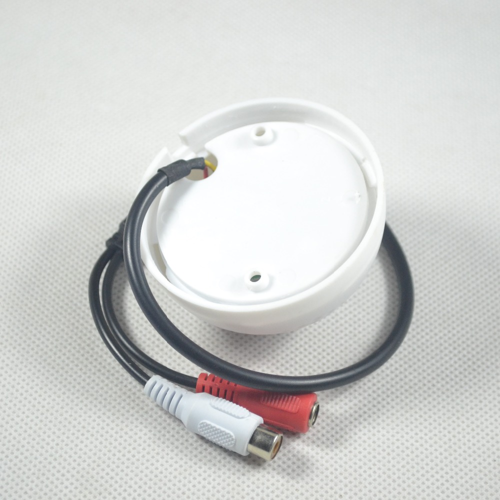 10pcs CCTV Microphone Audio Pickup Device High Sensitivity 12V Half Ball Sound Monitor For Security Camera