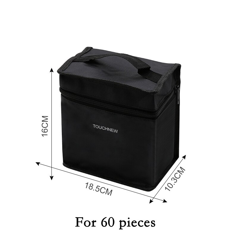 Bolsa para rotuladores de 280/220/170/168/80/60/40/30 piezas, bolsa para marcadores, artículos para la mochila del colegio, sin marcadores, estuches para lápices: For 60 pieces