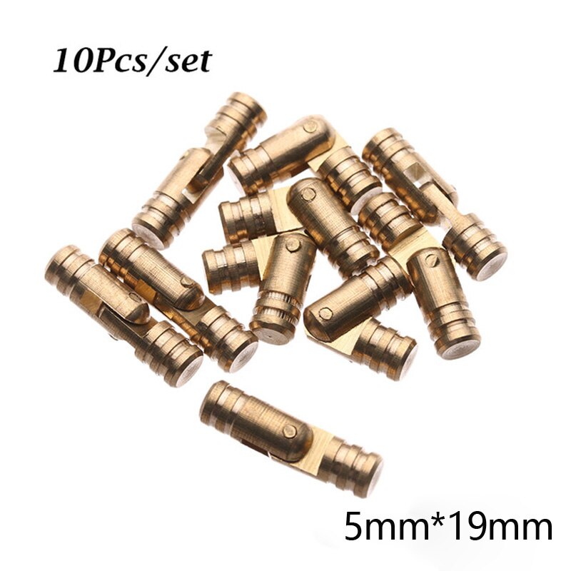 10Pcs/pack Jewelry Box Wine Wooden Case Supplies Hidden Invisible Concealed Barrel Hinge Pure Copper Furniture Hardware: 5mmx19mm