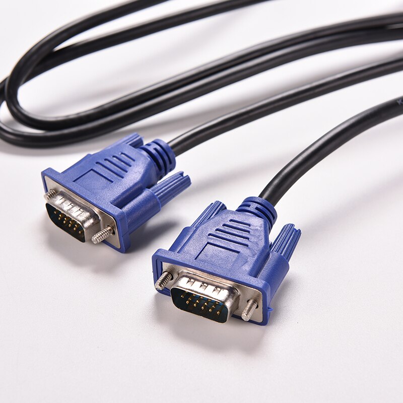 Connector Cable Cord Extension Monitor FOR PC TV 1PC Blue 1.5M 5FT 15 PIN VGA HDB15 SUPER VGA SVGA M/M Male To Male