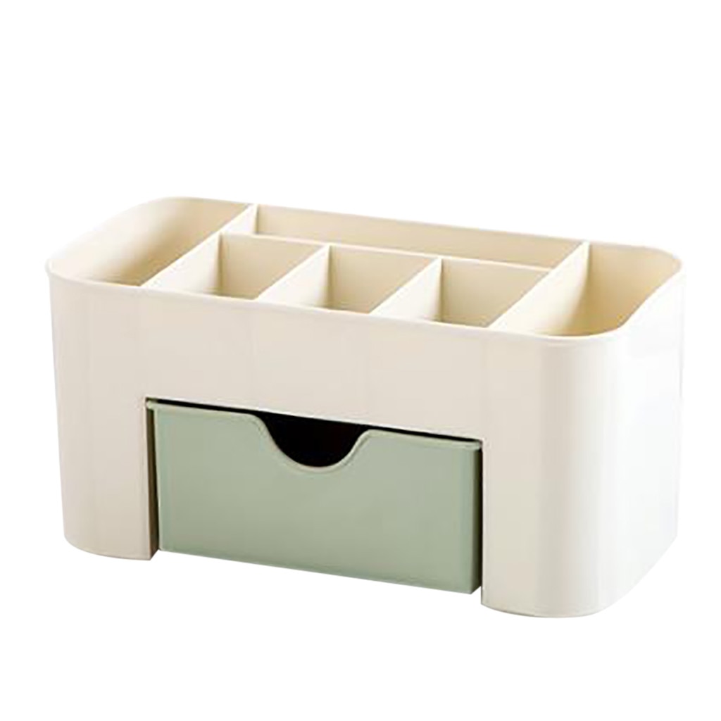 cosmetic Storage box Plastic desktop cosmetic box with small drawer multifunctional desk pink green home bathroom storage box