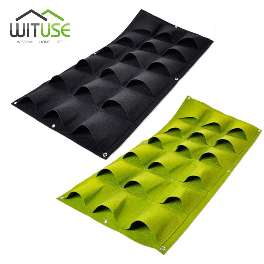 36 72 Pockets Planting Bags Pot Black Hanging Vertical Wall Garden Planter Flower Home Indoor Outdoor Balcony Gardening pocket