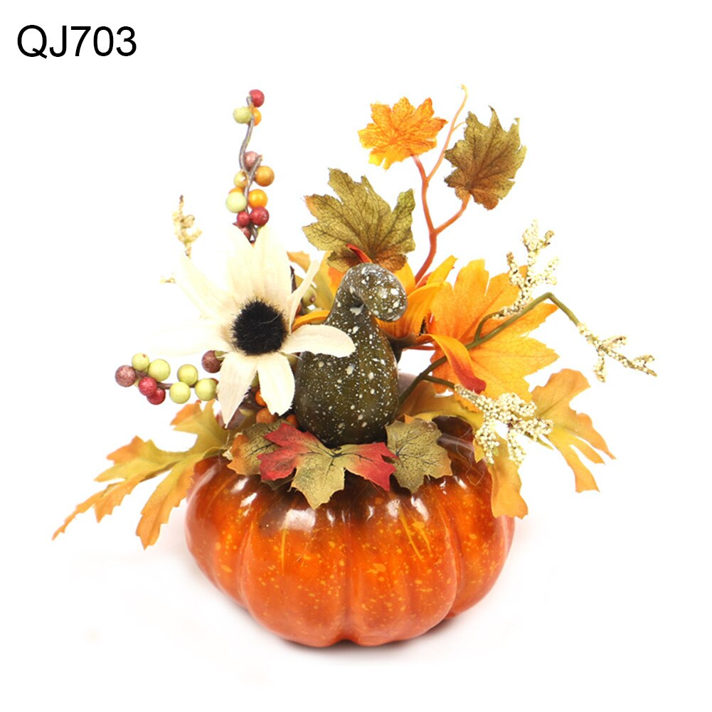 Thanksgiving græskar ahornblad solsikke ornament festmøbler indretning stue indretning kunstige grøntsager