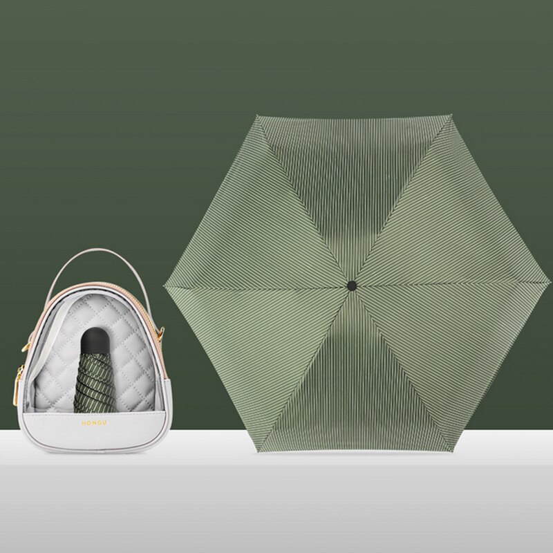 18cm Ultralight Mini Sunshade Umbrella Pocket Umbrella Black Plastic Sunscreen And UV Protection Female Folding Sun Umbrella: G20211373 I