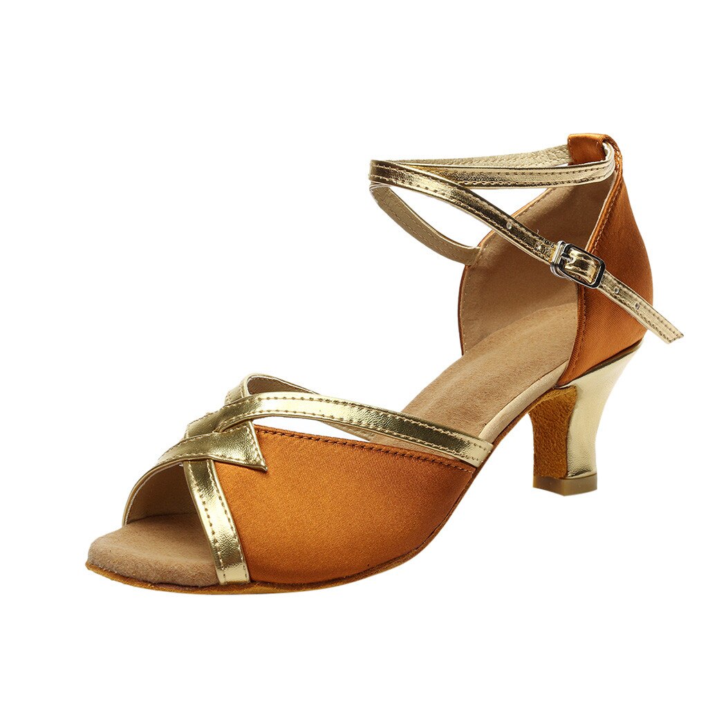 Femmes Latin chaussure danse sandales femmes solide Rumba valse bal salle de bal Latin Salsa danse chaussures sandales en plein air décontracté