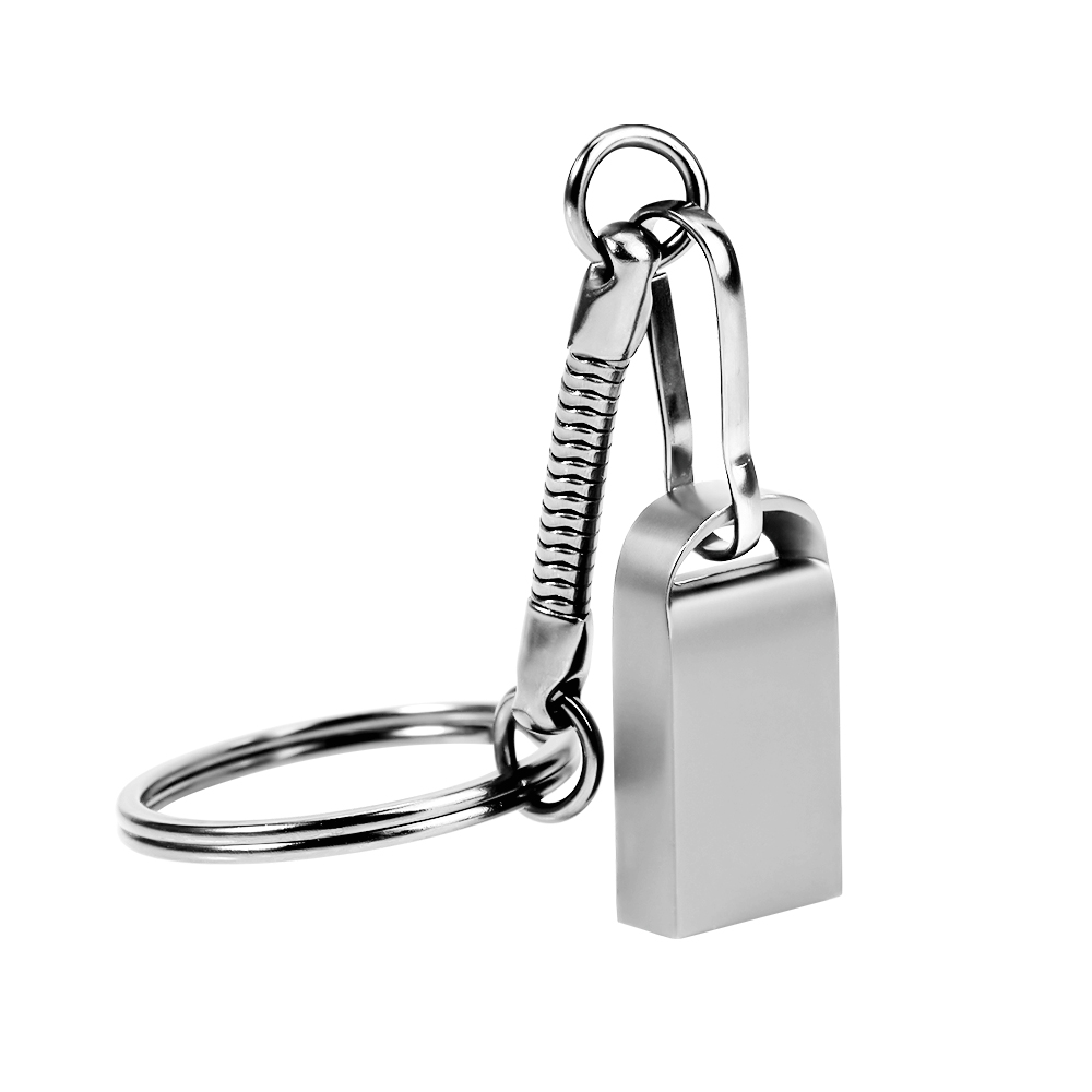 JASATER Super Mini Metal USB Flash Drive 128GB Silver Pen Drive z bezpłatnym kółkiem na klucze 64GB Zabawny kreatywny prezent Pamięć 32GB: Srebrny / 8GB