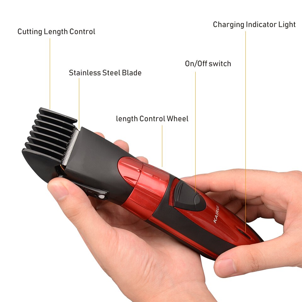 Electric Hair Trimmer Length Adjustable Hair Clipper Rechargeable Hair Cutting Machine Haircut Trimmer Waterproof !