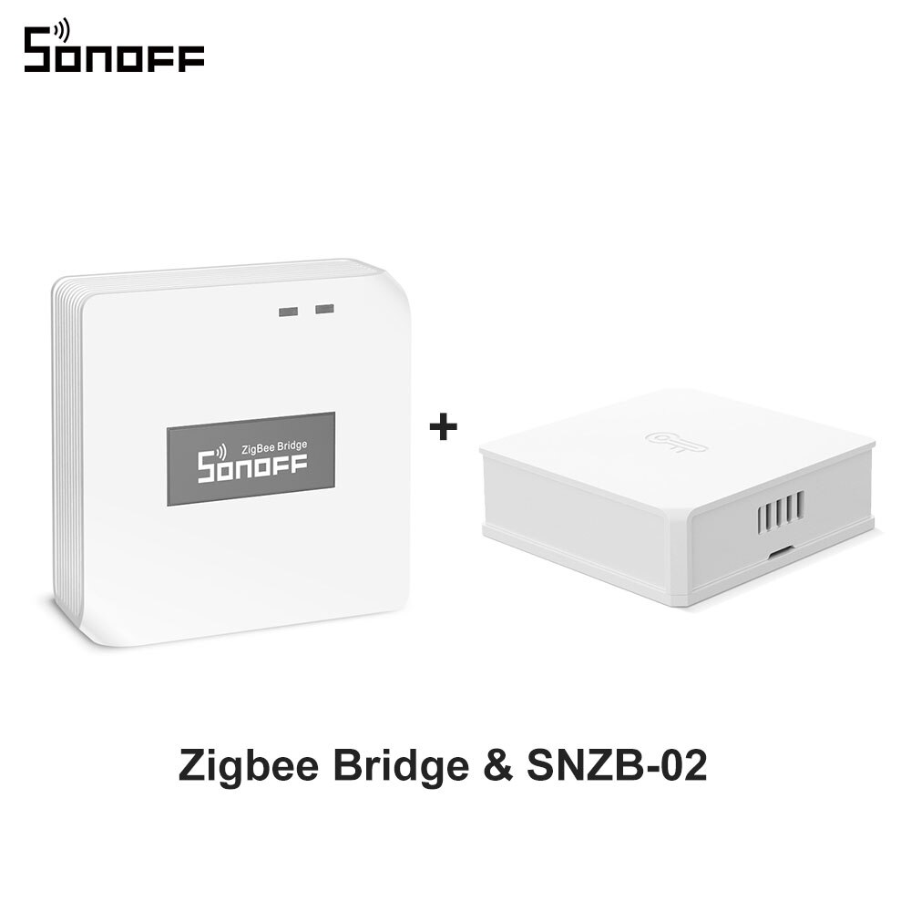 SONOFF SNZB-02 - ZigBee Temperature And Humidity Sensor Work with SONOFF ZigBee Bridge Real-time Data Check via eWeLink APP: ZBBridge SNZB-02
