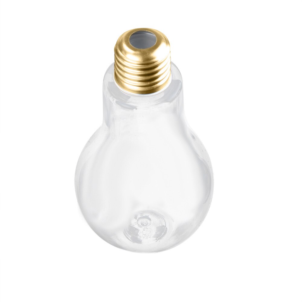 Glödlampa halm mugg individuell juice cola kopp glödlampa form genomskinlig mugg med halm boll kopp student: 500ml